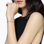Petite Pavé Bar Bracelet in 18K Yellow Gold with Diamonds, 1.7mm