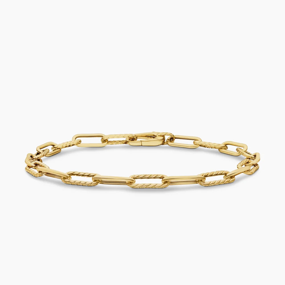 DY Madison® Chain Bracelet in 18K Yellow Gold, 4mm