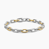 DY MADISON® CHAIN BRACELET Sterling Silver with 18K Yellow Gold, 5.5mm