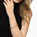 DY Madison® Chain Bracelet in Sterling Silver with 18K Yellow Gold, 8.5mm