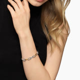 DY Madison® Chain Bracelet in Sterling Silver with 18K Yellow Gold, 8.5mm