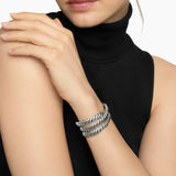 Sculpted Cable Triple Wrap Bracelet in Sterling Silver, 8.5mm