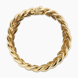 SCULPTED CABLE BRACELET 18K Yellow Gold, 14mm