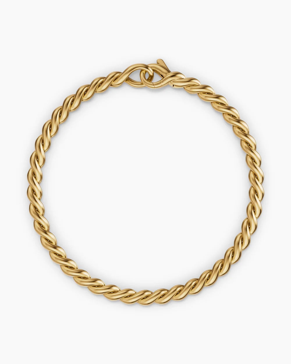 SCULPTED CABLE CHAIN BRACELET 18K Yellow Gold, 3.7mm