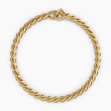 SCULPTED CABLE CHAIN BRACELET 18K Yellow Gold, 3.7mm