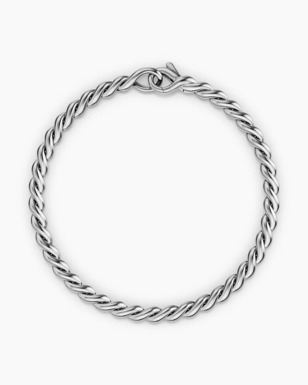 SCULPTED CABLE CHAIN BRACELET Sterling Silver, 3.7mm