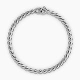 SCULPTED CABLE CHAIN BRACELET Sterling Silver, 3.7mm