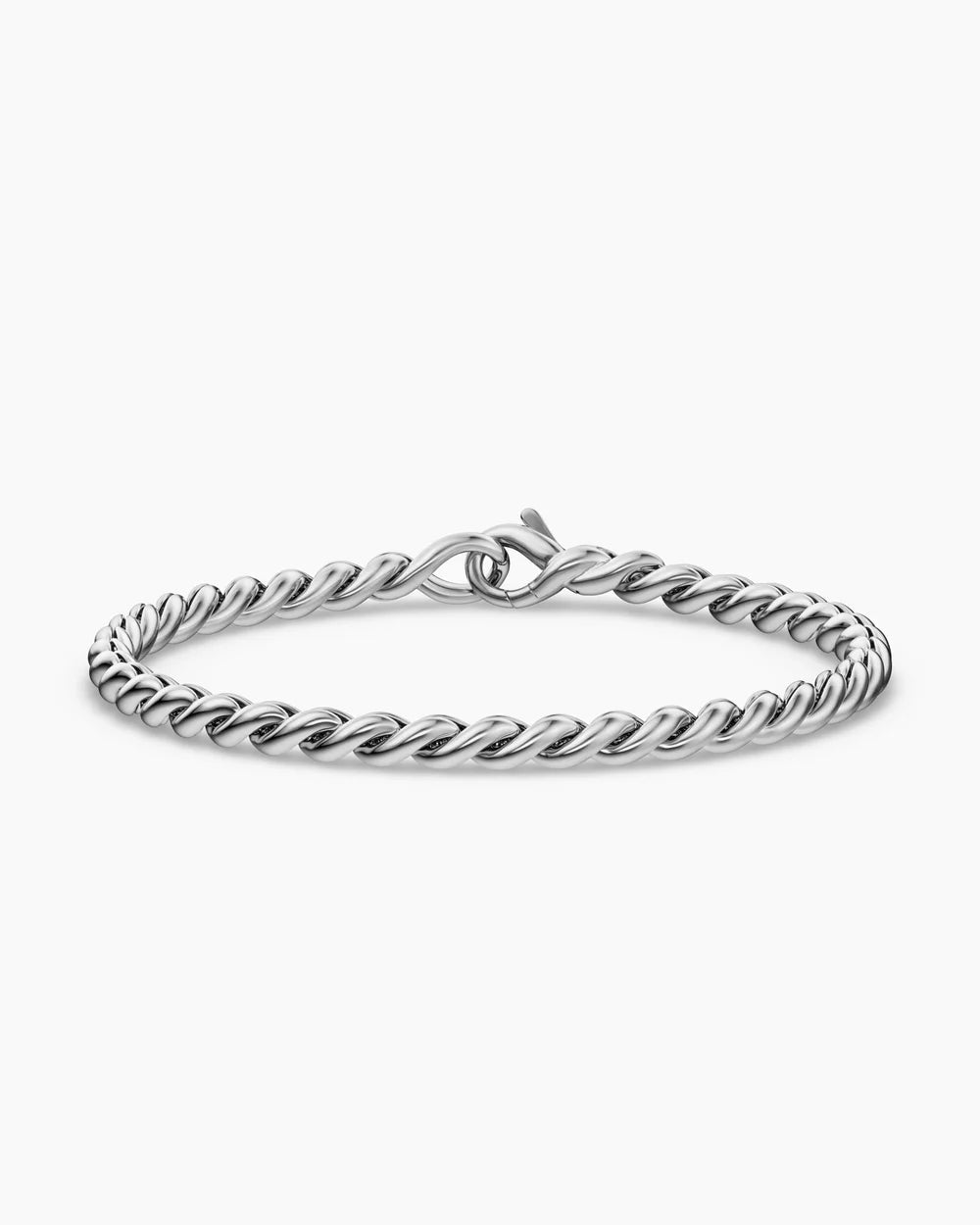 SCULPTED CABLE CHAIN BRACELET Sterling Silver, 3.7mm