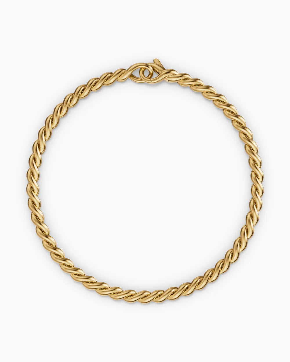 SCULPTED CABLE CHAIN BRACELET 18K Yellow Gold, 3.7mm