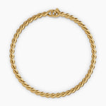 SCULPTED CABLE CHAIN BRACELET 18K Yellow Gold, 3.7mm