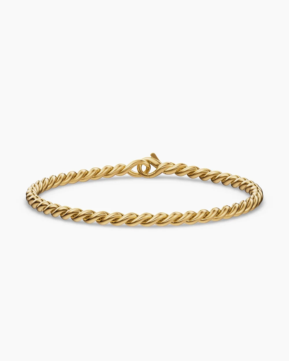 SCULPTED CABLE CHAIN BRACELET 18K Yellow Gold, 3.7mm