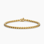 SCULPTED CABLE CHAIN BRACELET 18K Yellow Gold, 3.7mm