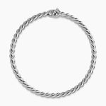 SCULPTED CABLE CHAIN BRACELET Sterling Silver, 3.7mm