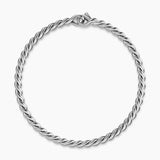 SCULPTED CABLE CHAIN BRACELET Sterling Silver, 3.7mm