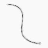 SCULPTED CABLE CHAIN BRACELET Sterling Silver, 3.7mm