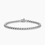 SCULPTED CABLE CHAIN BRACELET Sterling Silver, 3.7mm