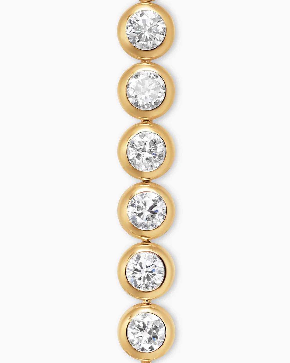 BEZEL SET TENNIS BRACELET 18K Yellow Gold with Diamonds, 4.7mm