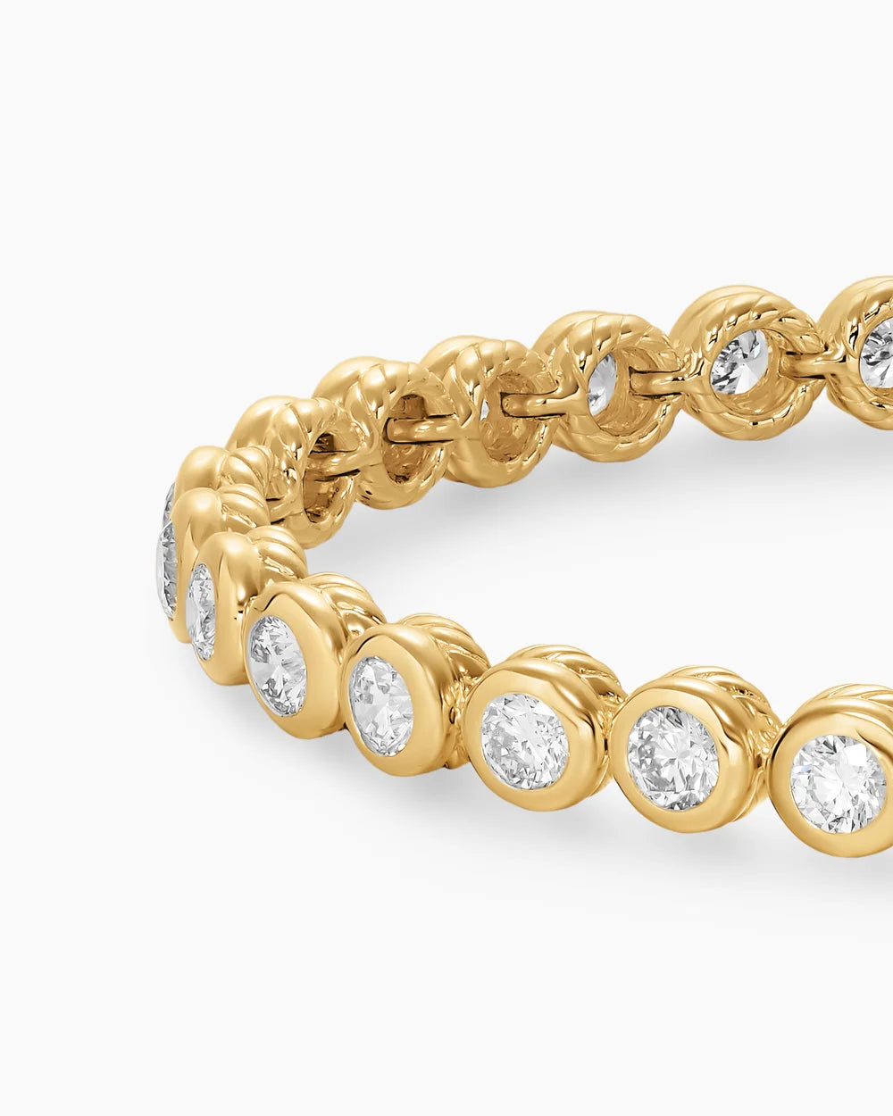 BEZEL SET TENNIS BRACELET 18K Yellow Gold with Diamonds, 4.7mm