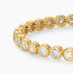 BEZEL SET TENNIS BRACELET 18K Yellow Gold with Diamonds, 4.7mm