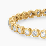 BEZEL SET TENNIS BRACELET 18K Yellow Gold with Diamonds, 4.7mm