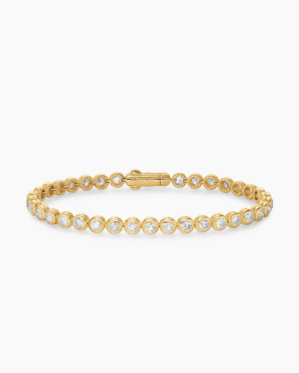 BEZEL SET TENNIS BRACELET 18K Yellow Gold with Diamonds, 4.7mm