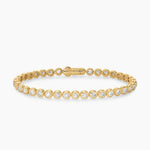 BEZEL SET TENNIS BRACELET 18K Yellow Gold with Diamonds, 4.7mm