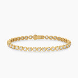 BEZEL SET TENNIS BRACELET 18K Yellow Gold with Diamonds, 4.7mm