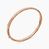 SCULPTED CABLE BANGLE BRACELET 18K Rose Gold, 4.6mm