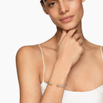 Cable Flex® Bracelet Sterling Silver with 14K Yellow Gold and Citrine, 4mm