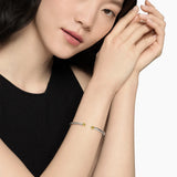 Cable Flex® Bracelet Sterling Silver with 14K Yellow Gold and Peridot, 4mm