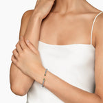 Cable Flex® Bracelet Sterling Silver with 14K Yellow Gold and Green Onyx, 4mm