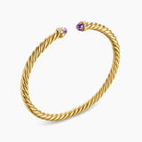 CABLESPIRA® FLEX BRACELET 18K Yellow Gold with Amethyst and Diamonds, 4mm
