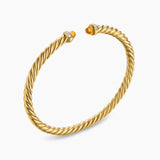 CABLESPIRA® FLEX BRACELET 18K Yellow Gold with Citrine and Diamonds, 4mm