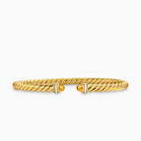 CABLESPIRA® FLEX BRACELET 18K Yellow Gold with Citrine and Diamonds, 4mm