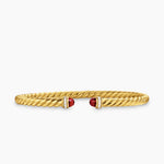 Cablespira® Flex Bracelet 18K Yellow Gold with Rhodolite Garnet and Diamonds, 4mm