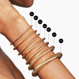 CABLESPIRA® FLEX BRACELET 18K Yellow Gold with Pearls and Diamonds, 4mm