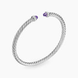 Cable Flex® Bracelet Sterling Silver with Amethyst and Diamonds, 4mm