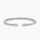 CABLE FLEX® BRACELET Sterling Silver with Diamonds, 4mm