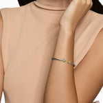 CABLE FLEX® BRACELET Sterling Silver with Peridot and Diamonds, 4mm