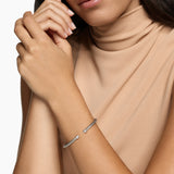 CABLE FLEX® BRACELET Sterling Silver with Pearls and Diamonds, 4mm