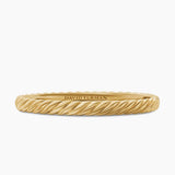 Sculpted Cable Bangle Bracelet in 18K Yellow Gold, 6.2mm