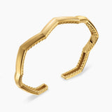Zig Zag Stax Cuff Bracelet in 18K Yellow Gold, 5mm