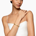 Zig Zag Stax Cuff Bracelet in 18K Yellow Gold, 5mm
