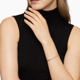 Sculpted Cable Bangle Bracelet in 18K Yellow Gold with Diamonds, 4.6mm