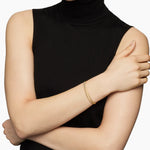Sculpted Cable Bangle Bracelet 18K Yellow Gold with Diamonds, 6.2mm