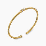 Micro Cablespira® Flex X Bracelet 18K Yellow Gold with Diamonds, 2.6mm