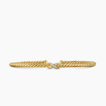 Micro Cablespira® Flex X Bracelet 18K Yellow Gold with Diamonds, 2.6mm