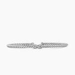 Micro Cable Flex® X Bracelet Sterling Silver with Diamonds, 2.6mm