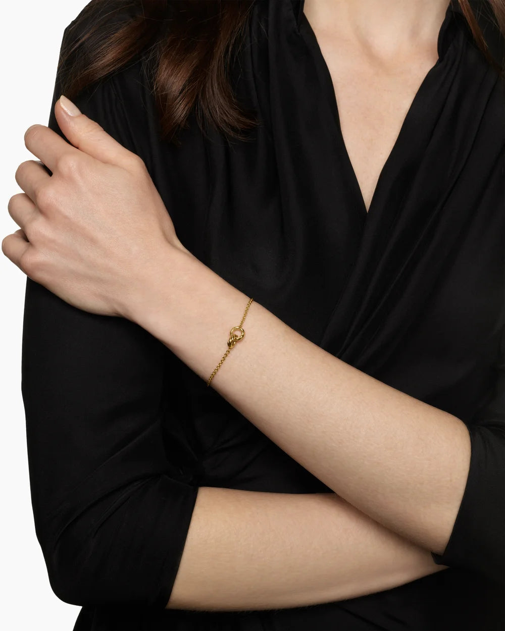 SCULPTED CABLE CHAIN BRACELET 18K Yellow Gold, 8mm
