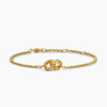 SCULPTED CABLE CHAIN BRACELET 18K Yellow Gold, 8mm